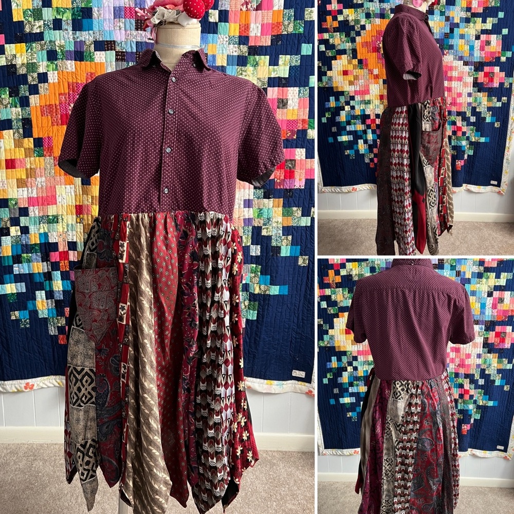 ❤️Necktie Shirtdress - Sustainable Fashion ❤️